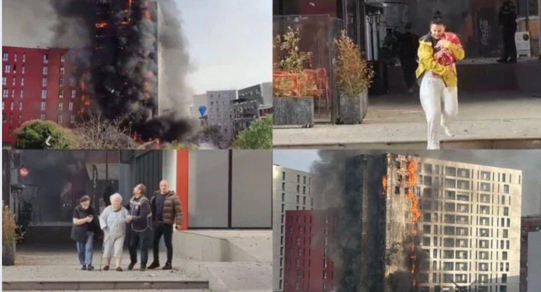 Digjet i gjithë pallati përballë spitalit “Nënë Tereza”, evakuohen banorët. Katër të asfiksuar, të moshuarit ndihmohen të dalin nga flakët, zjarrfikësit në vendngjarje
