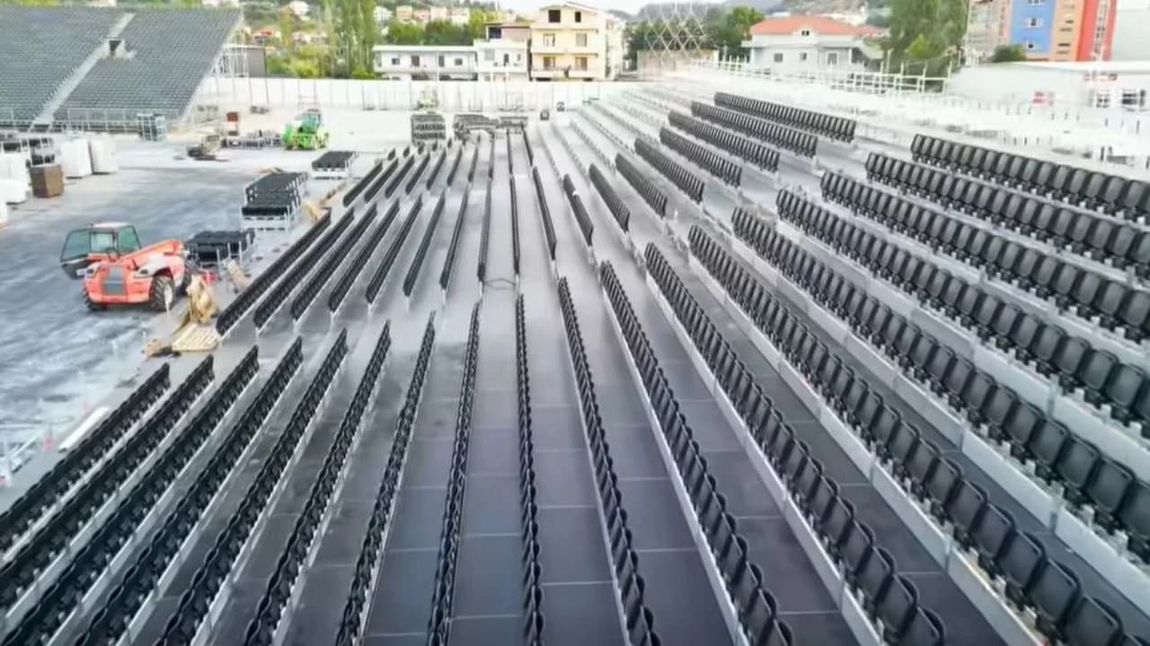 Kanye West në Tiranë më 11 korrik, Rama publikon video nga punimet në stadiumin e ngritur enkas për koncertin