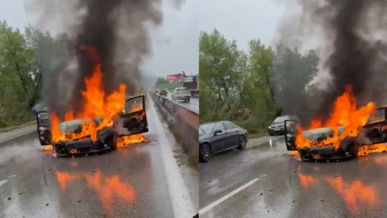 Makina shpërthen në flakë në aksin Durrës-Vorë, ndërhyjnë forcat zjarrfikëse