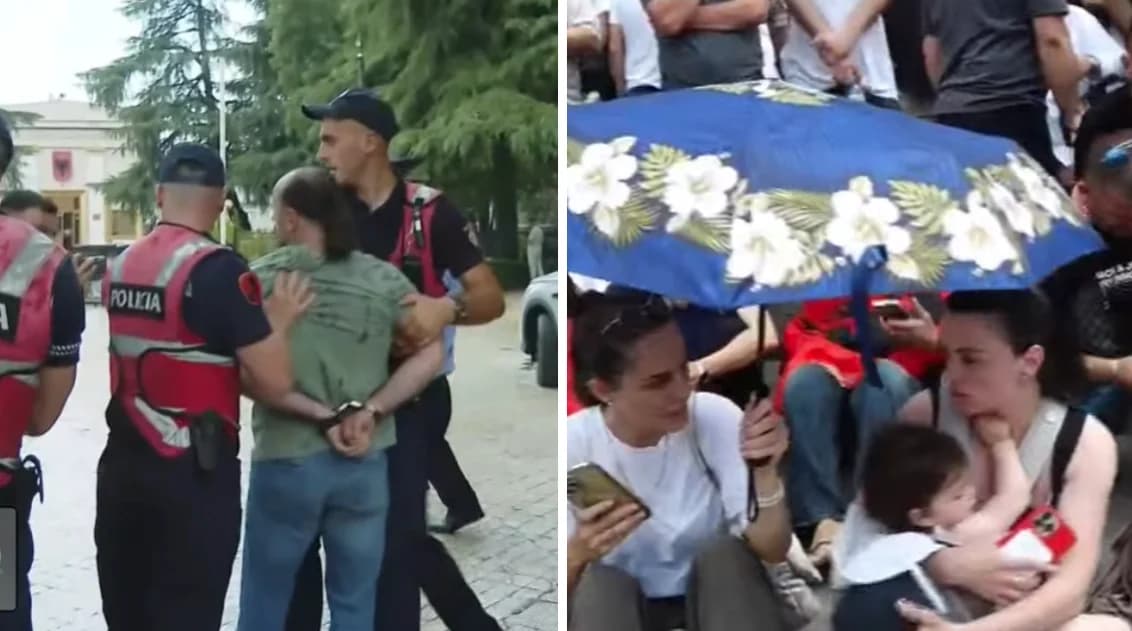 Lirohet Dritan Goxhaj, protestuesit e presin me brohoritje jashtë Komisariatit nr.1, rruga vijon të jetë e bllokuar