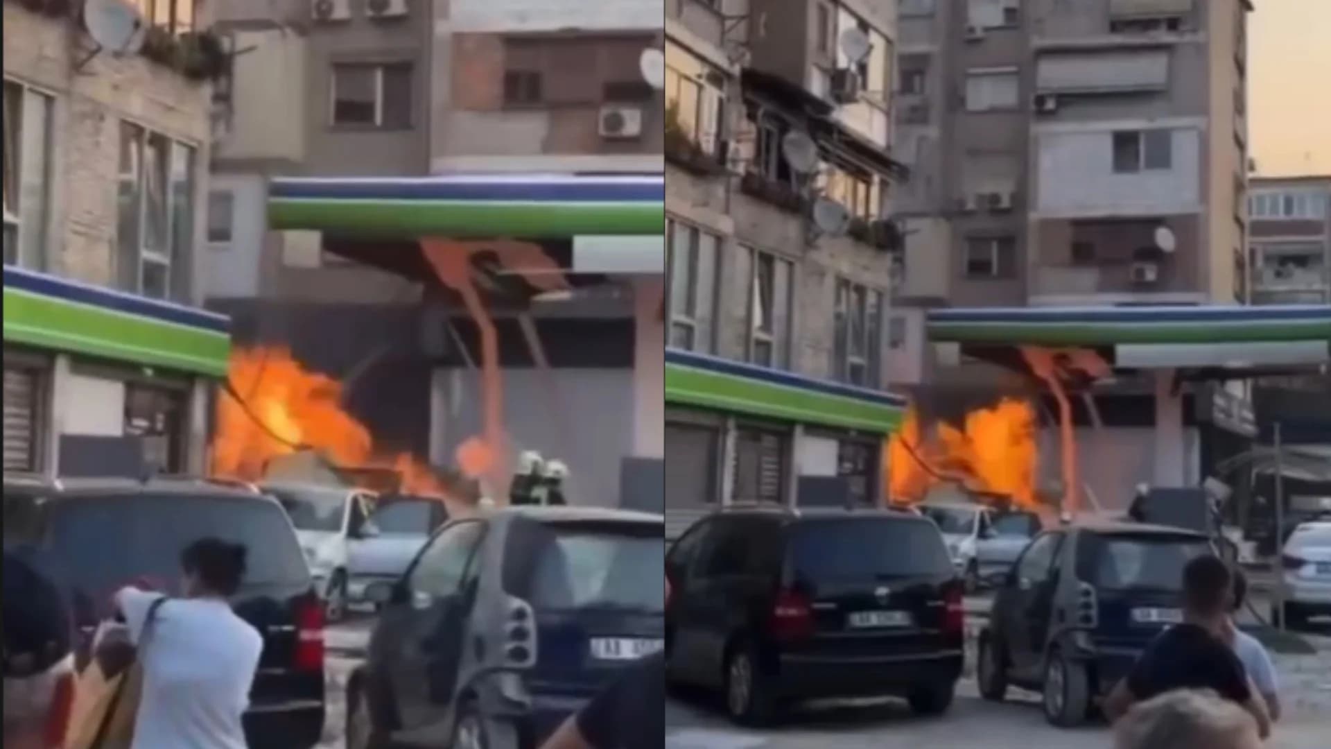 Shpërthim i fuqishëm në një karburant në zonën e Brrylit, mbeten të plagosur punonjësit. Banorët dalin në rrugë të alarmuar